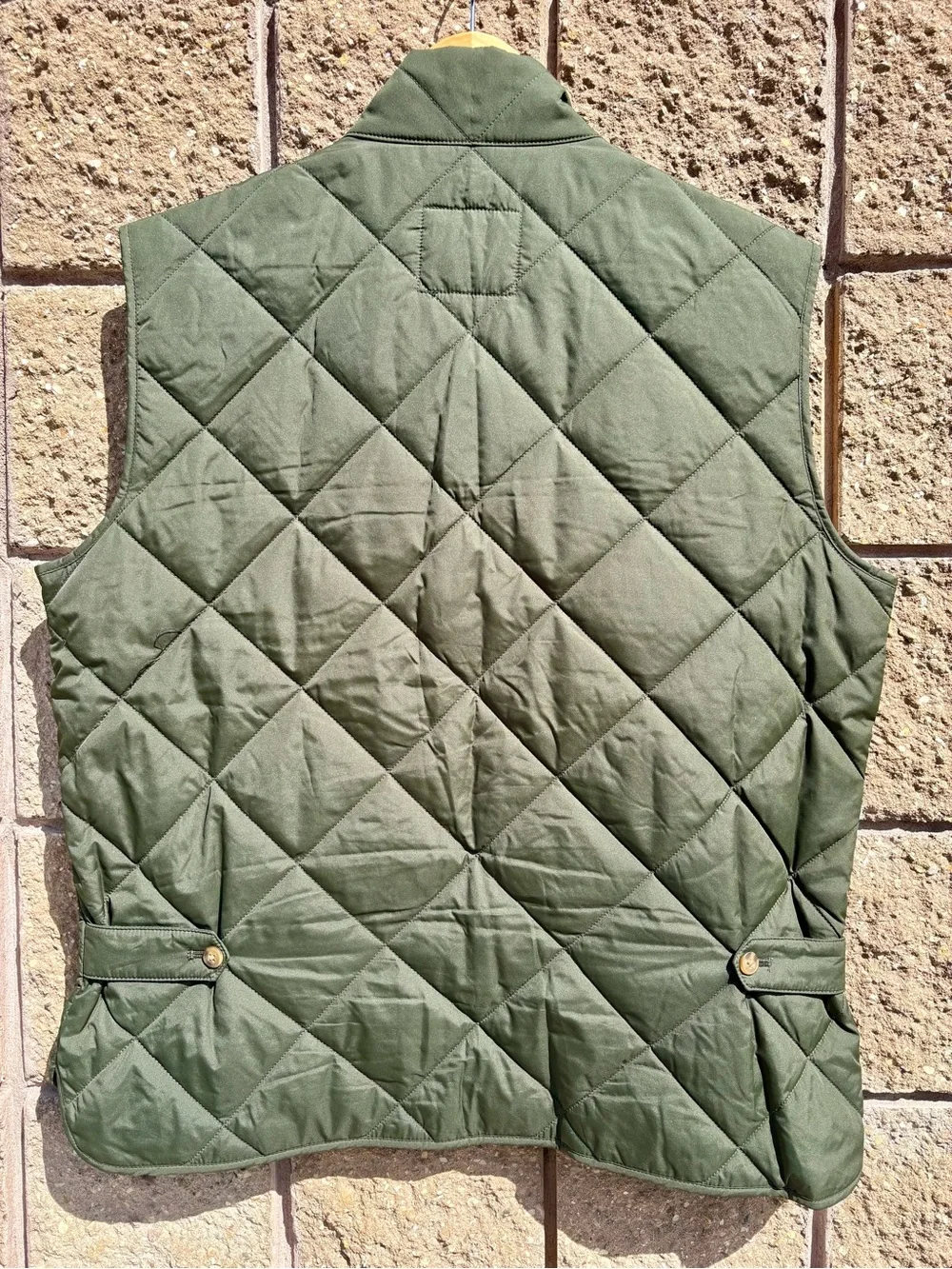 J. Crew Authentic Outerwear Men's Quilted Flannel Lined Olive Green Vest
